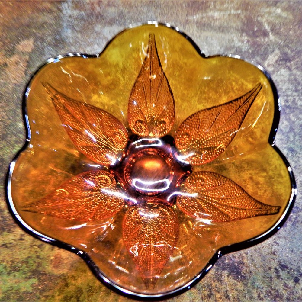 Vintage Amber Indiana Glass Bowl